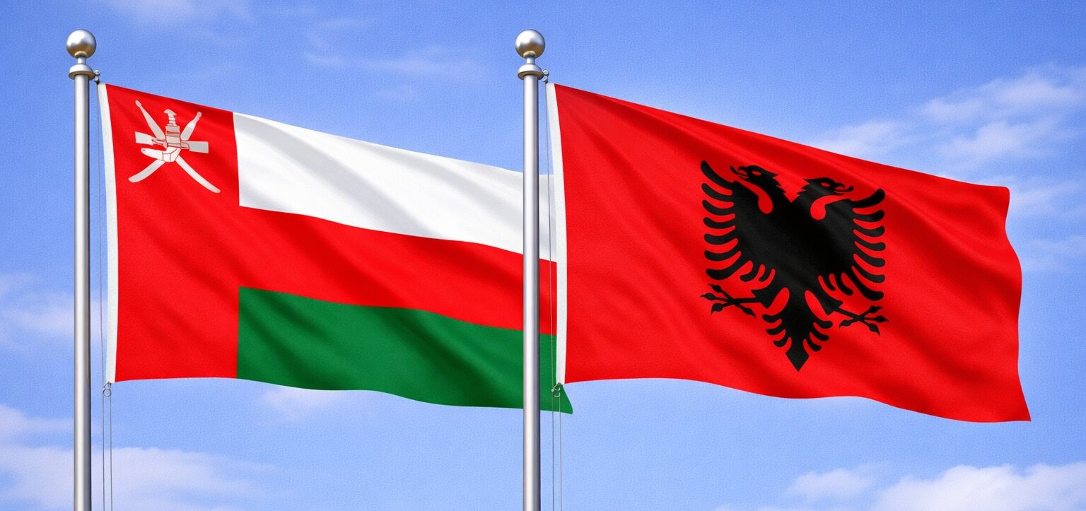 Albania And Oman Flag