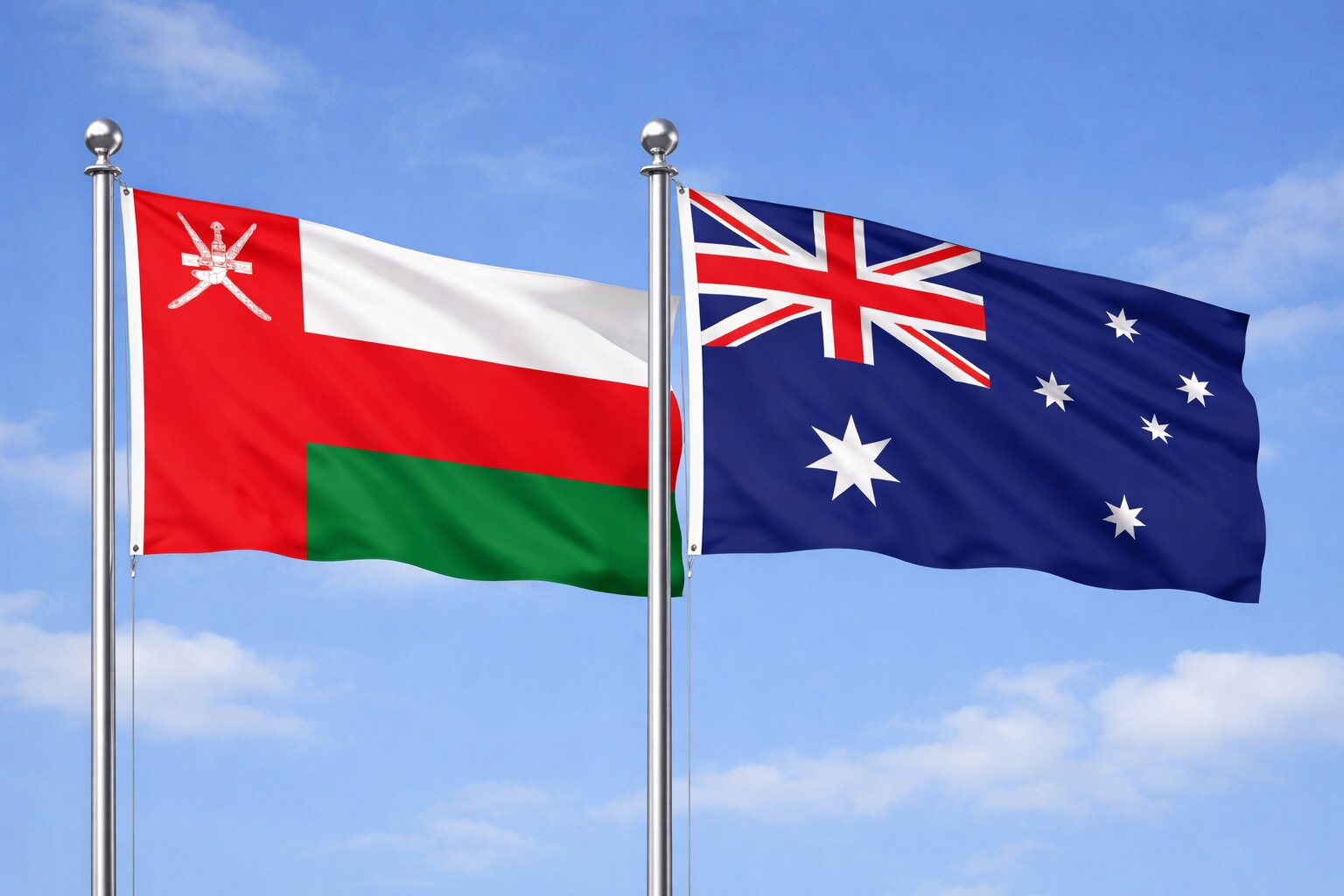 Australia And Oman Flag
