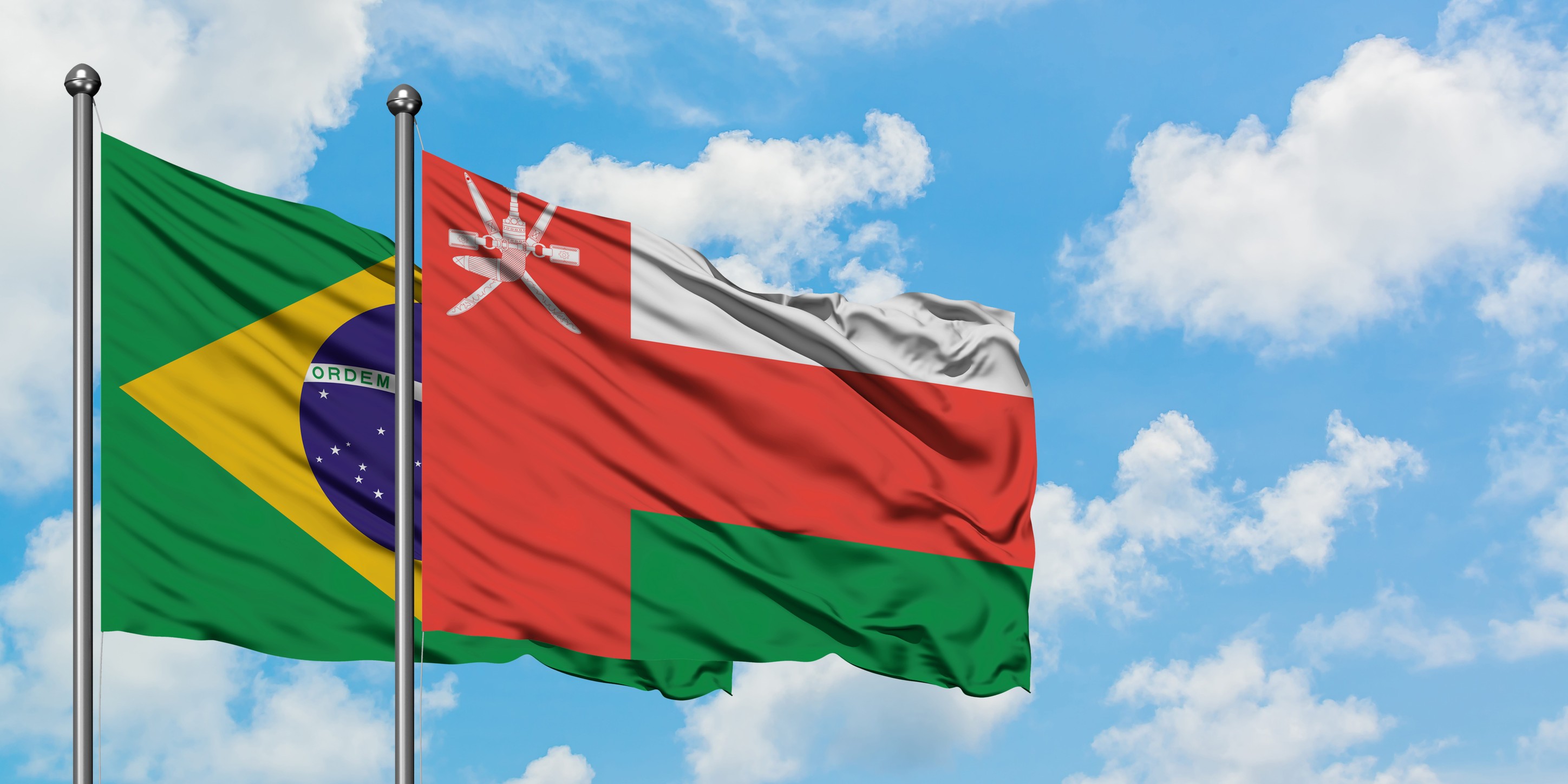 Brazil And Oman Flag