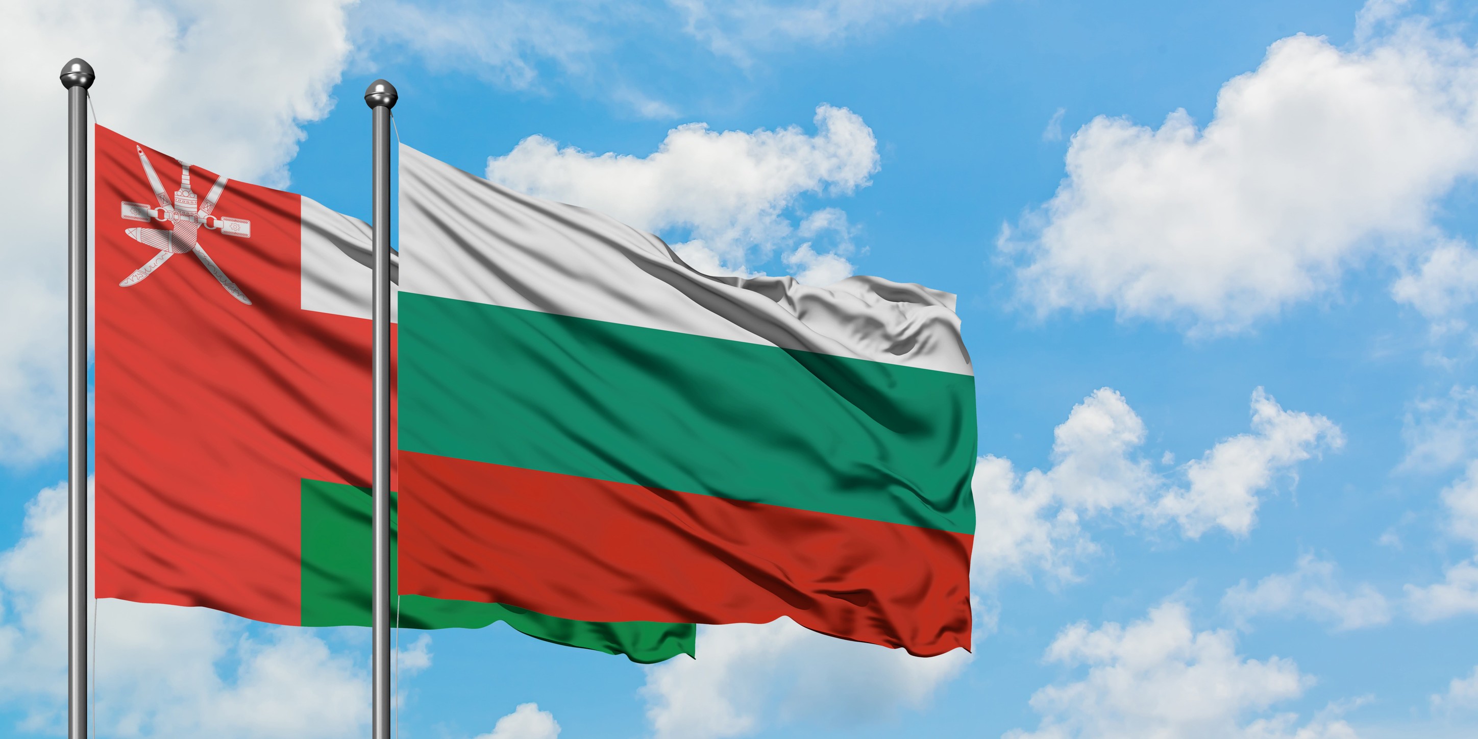Bulgaria And Oman Flag