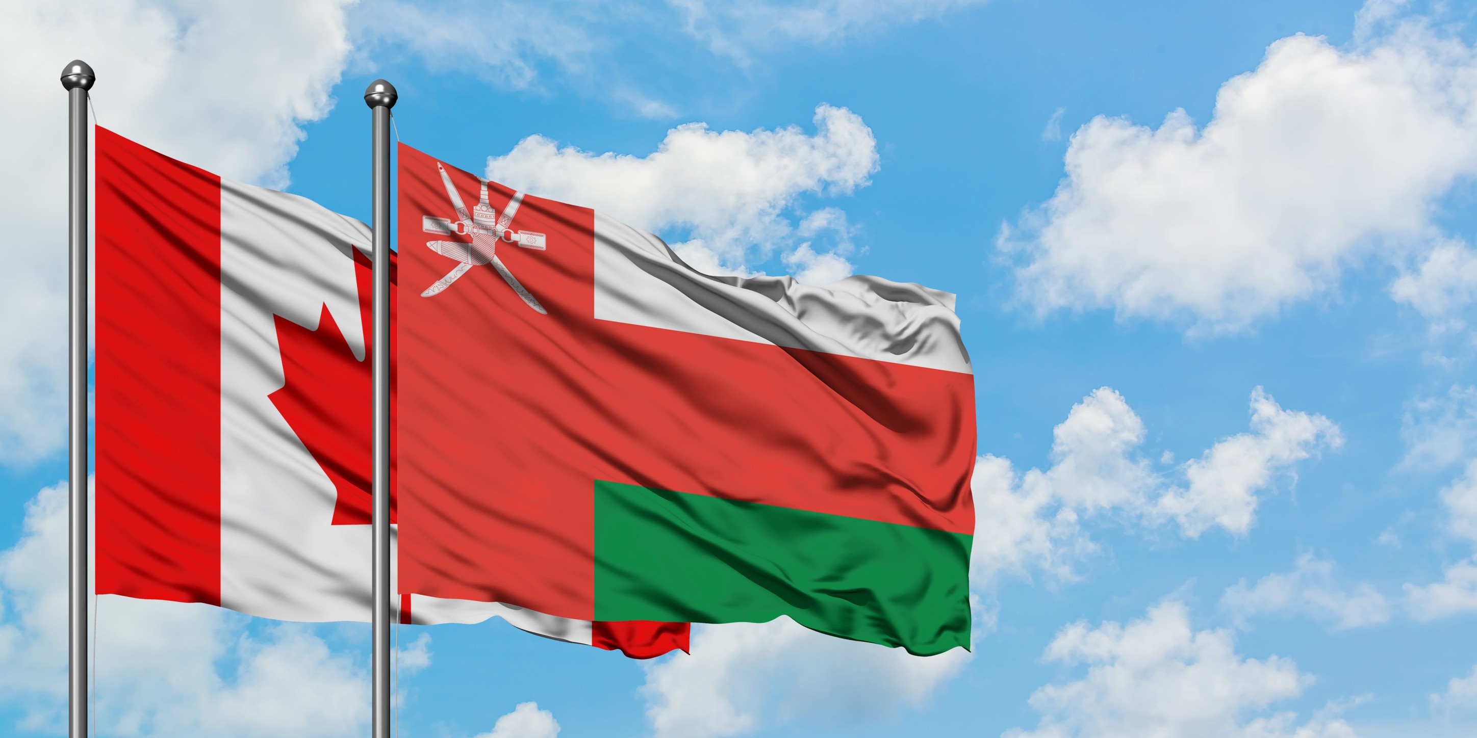 Canada And Oman Flag