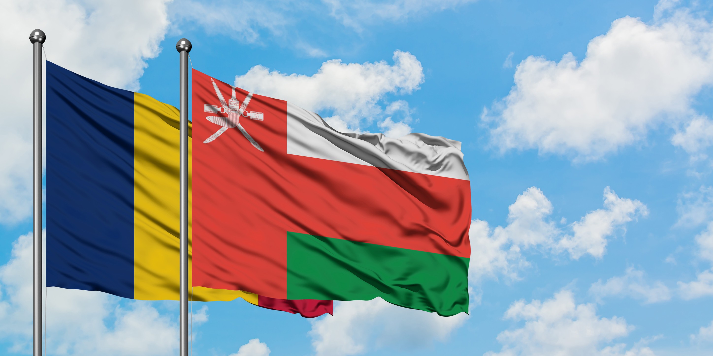 Chad And Oman Flag