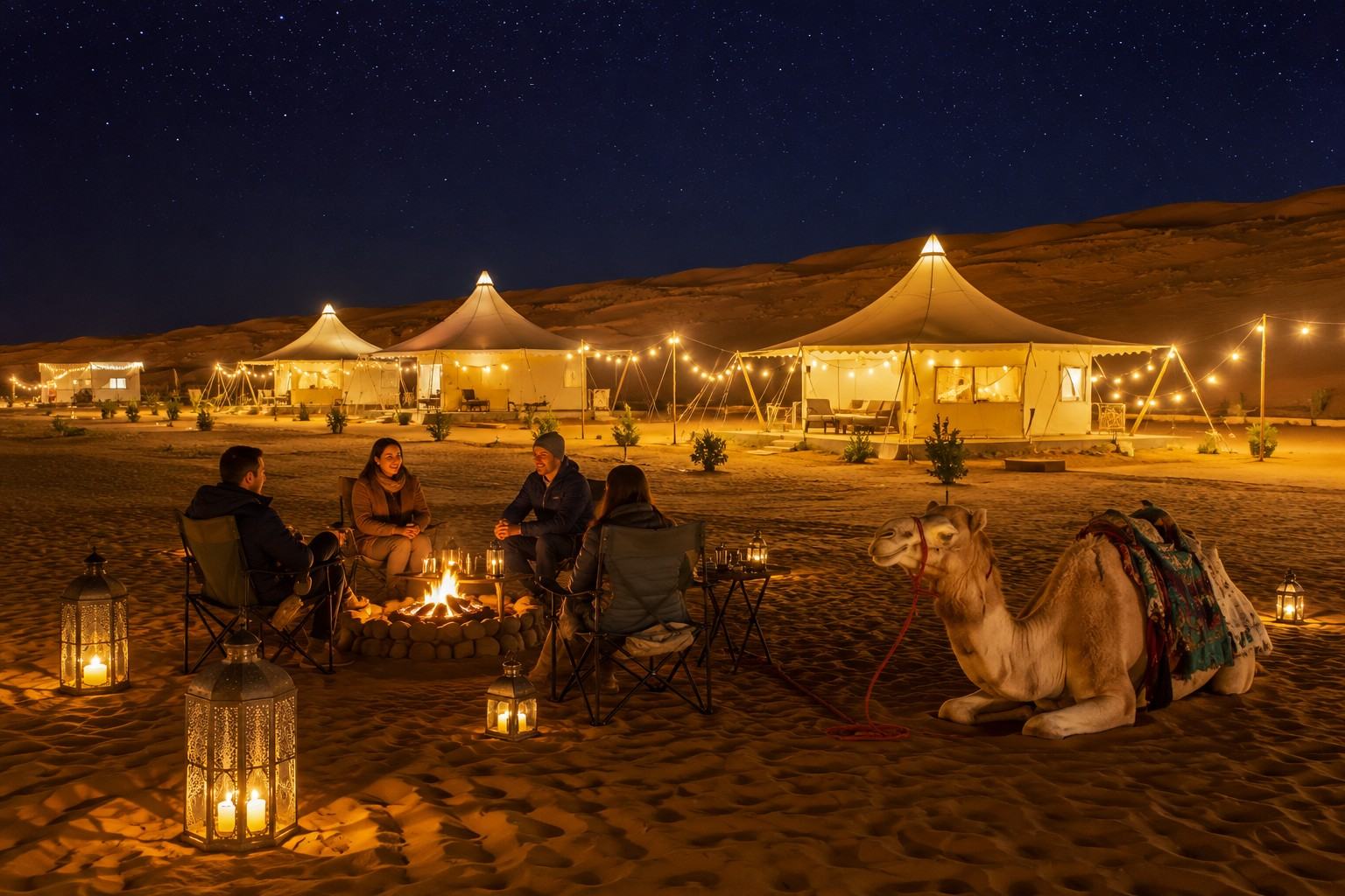 Desert Camping At Wahiba Sands