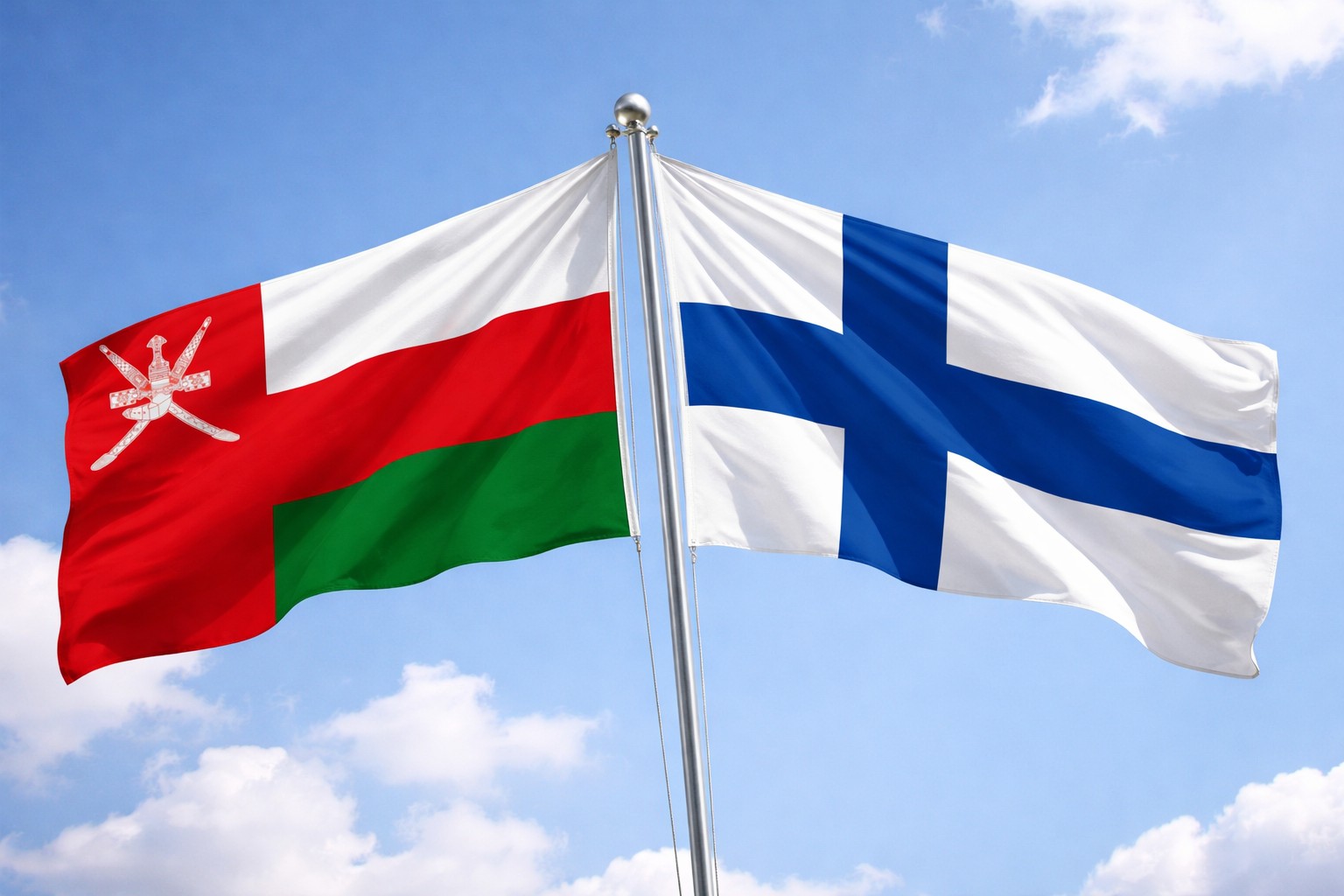 Finland and Oman Flag