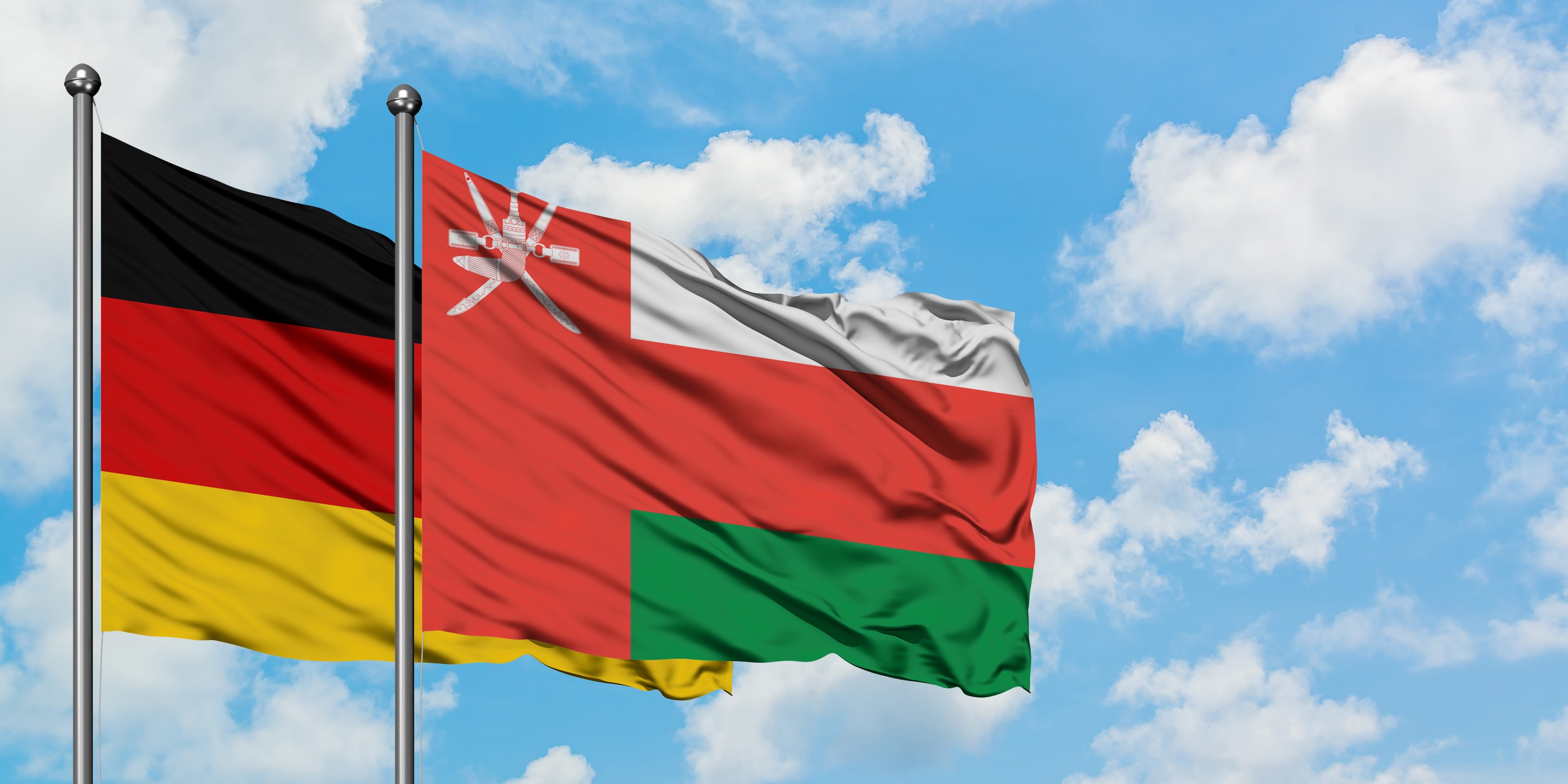 Germany And Oman Flag