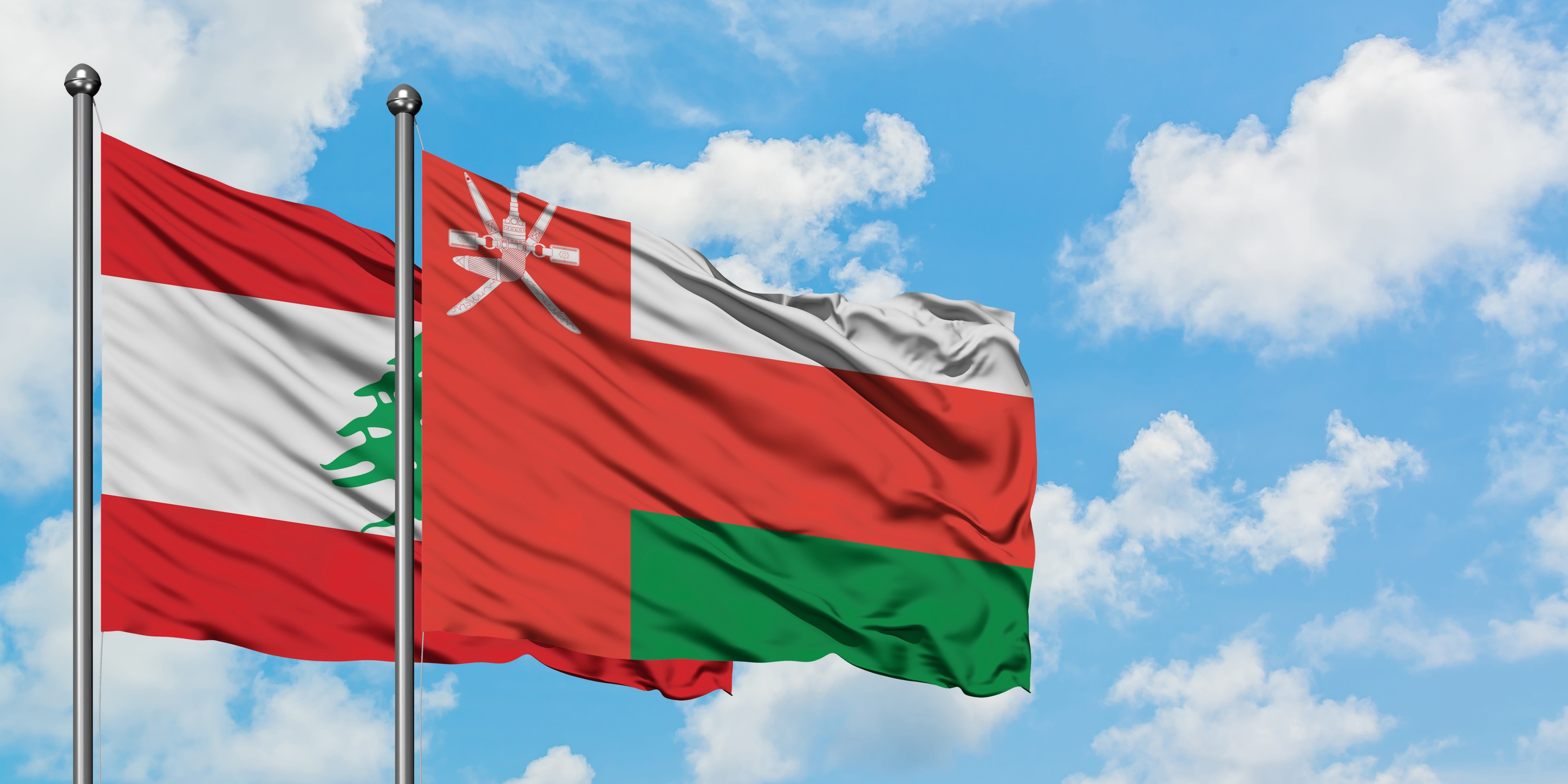 Lebanon and Oman Flag