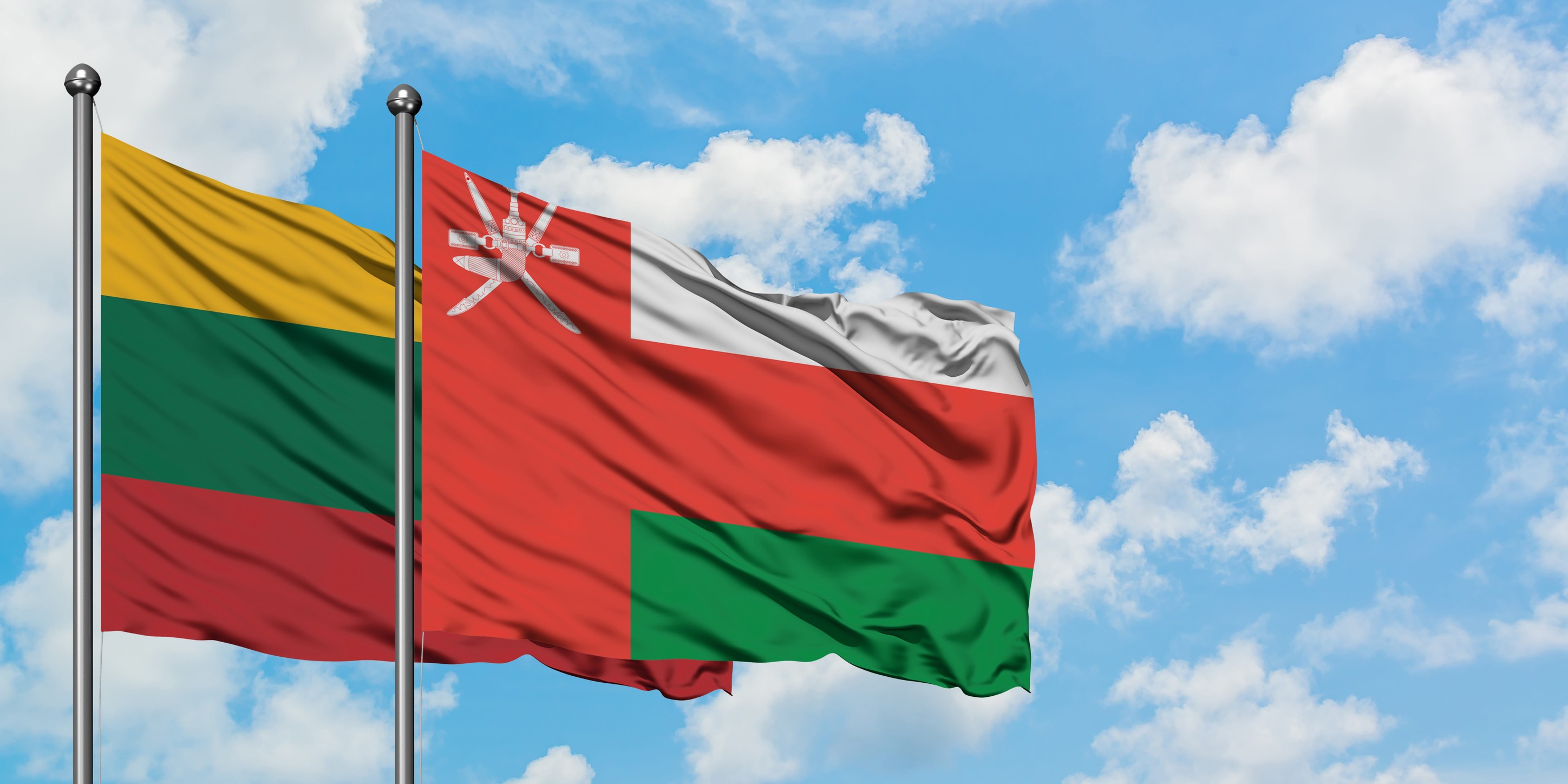 Lithuania and Oman Flag