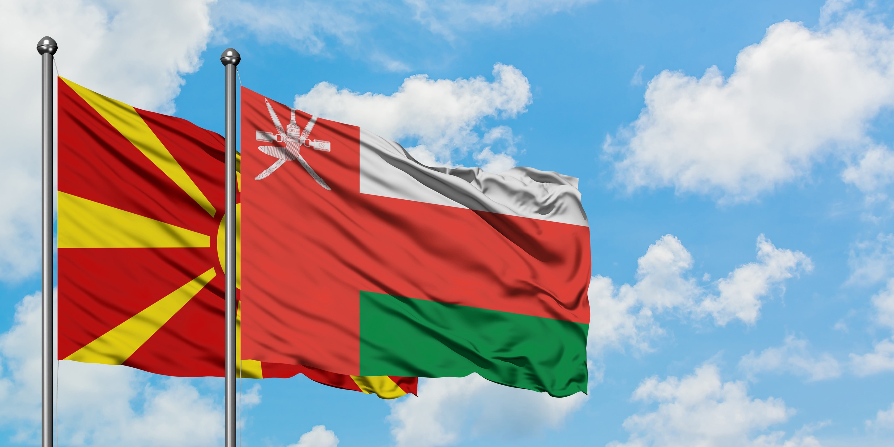 Macedonia And Oman Flag