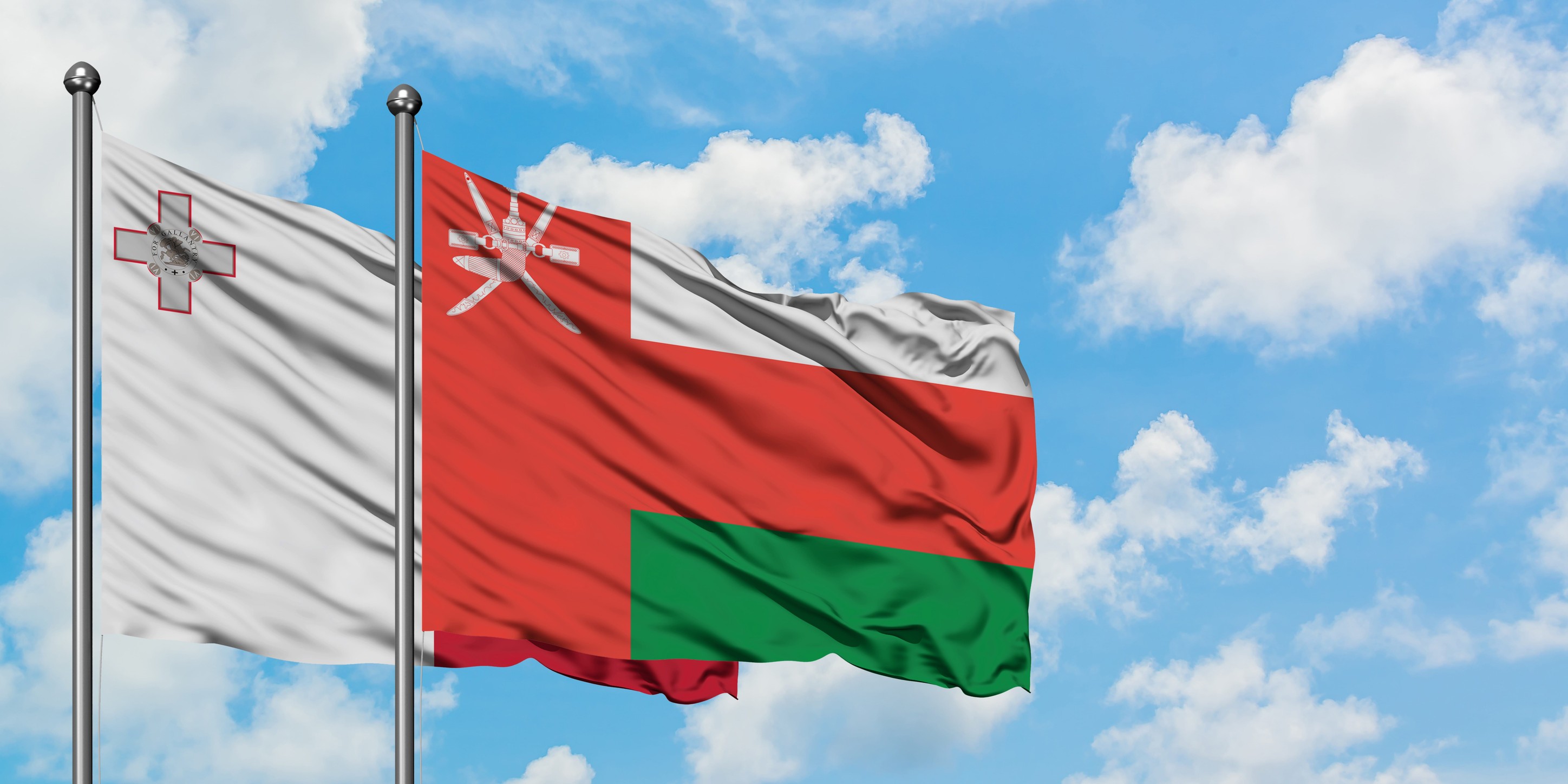 Malta And Oman Flag