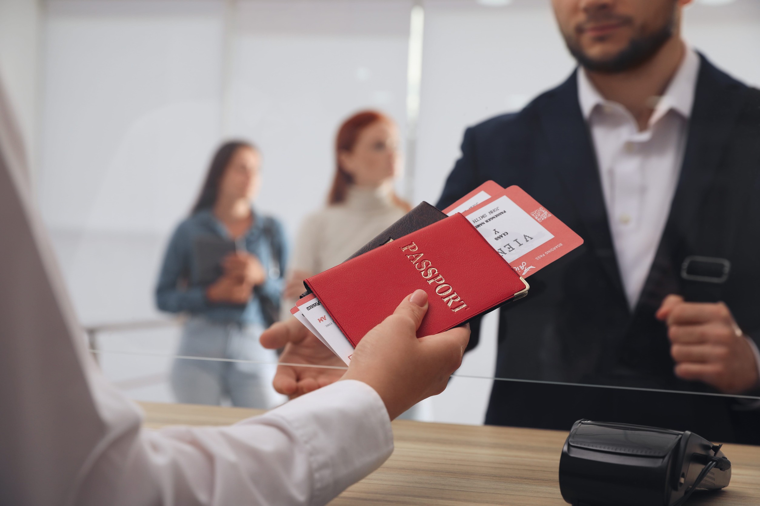 Man Taking Passport For Agent