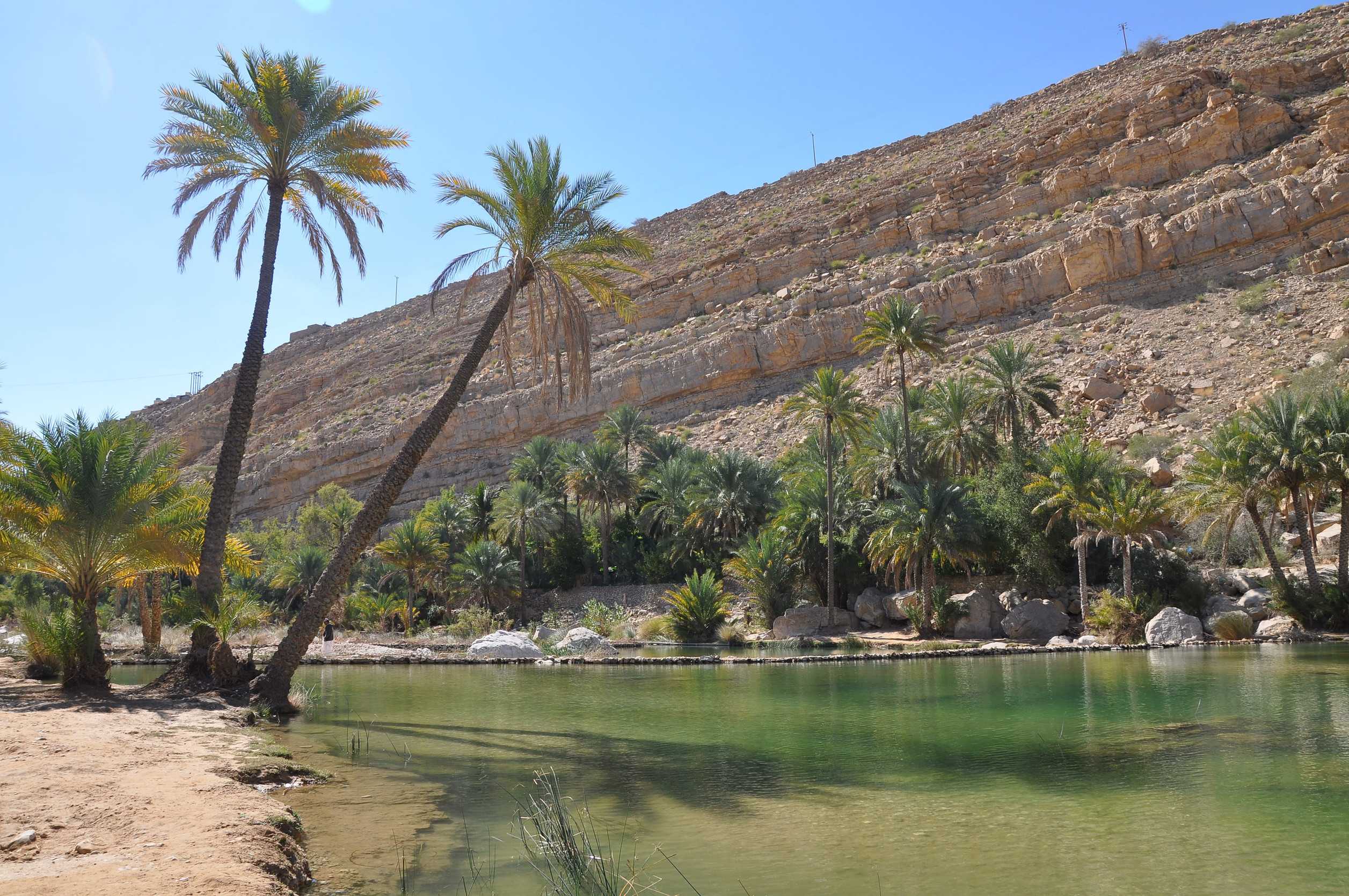 Natural pool at Wadi Bani Khalid, Oman