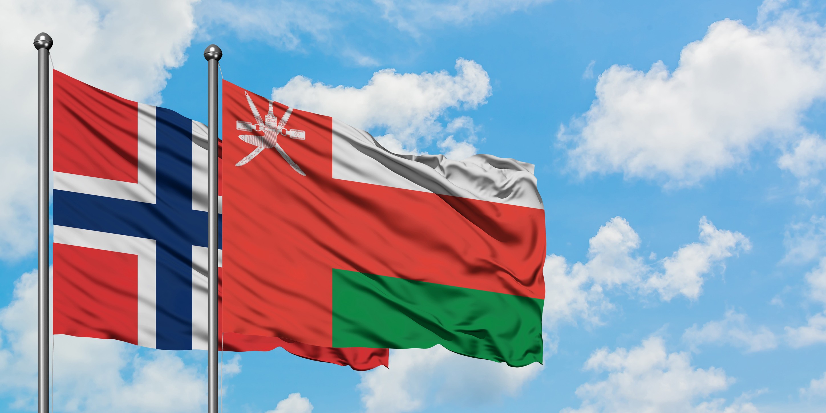 Norway And Oman Flag