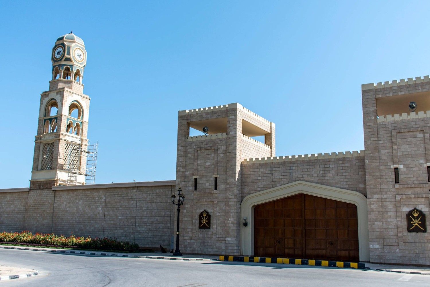 Oman Fort Clock Tower And Entrance