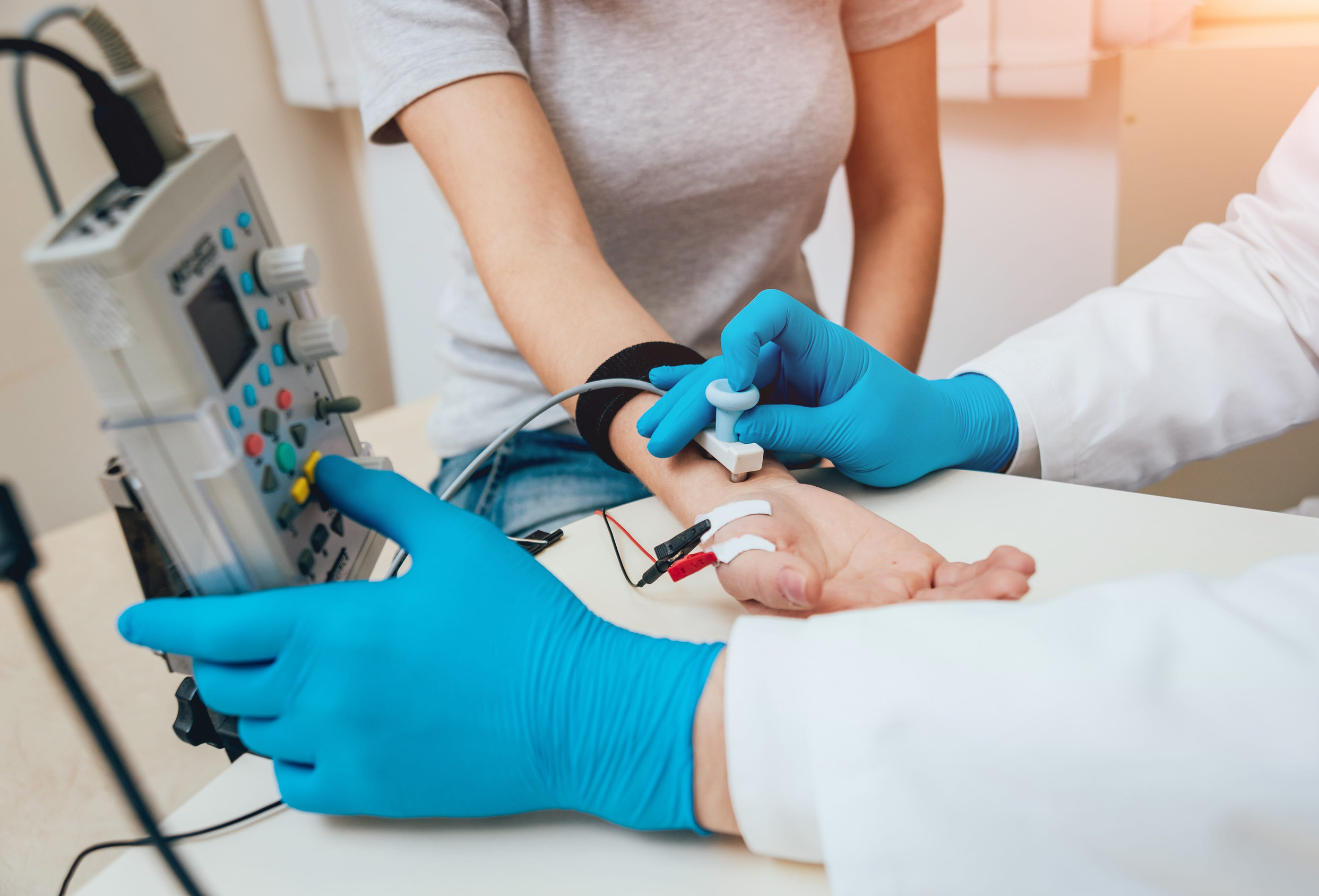 Patient receiving medical treatment in Oman