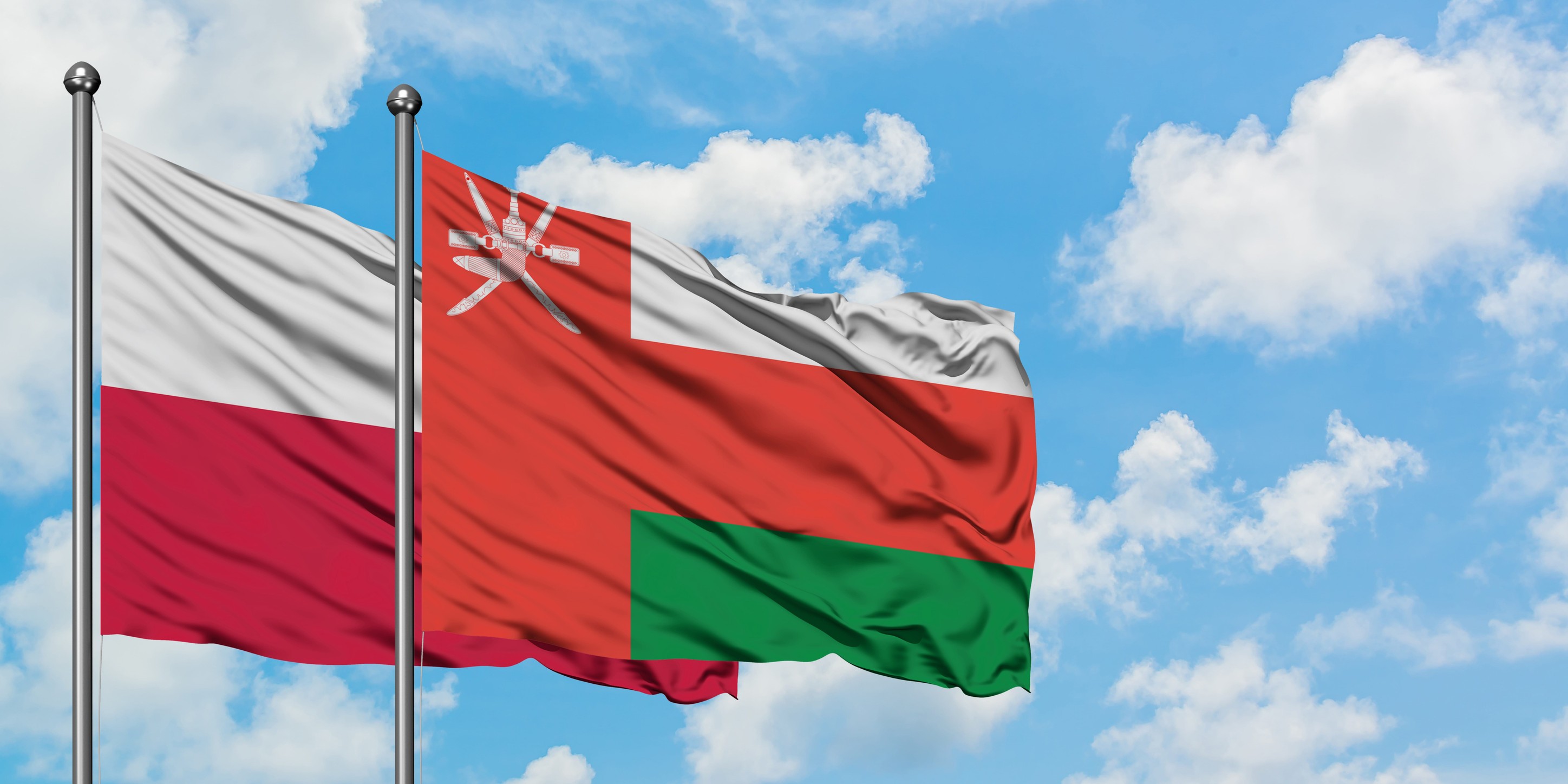 Poland And Oman Flag