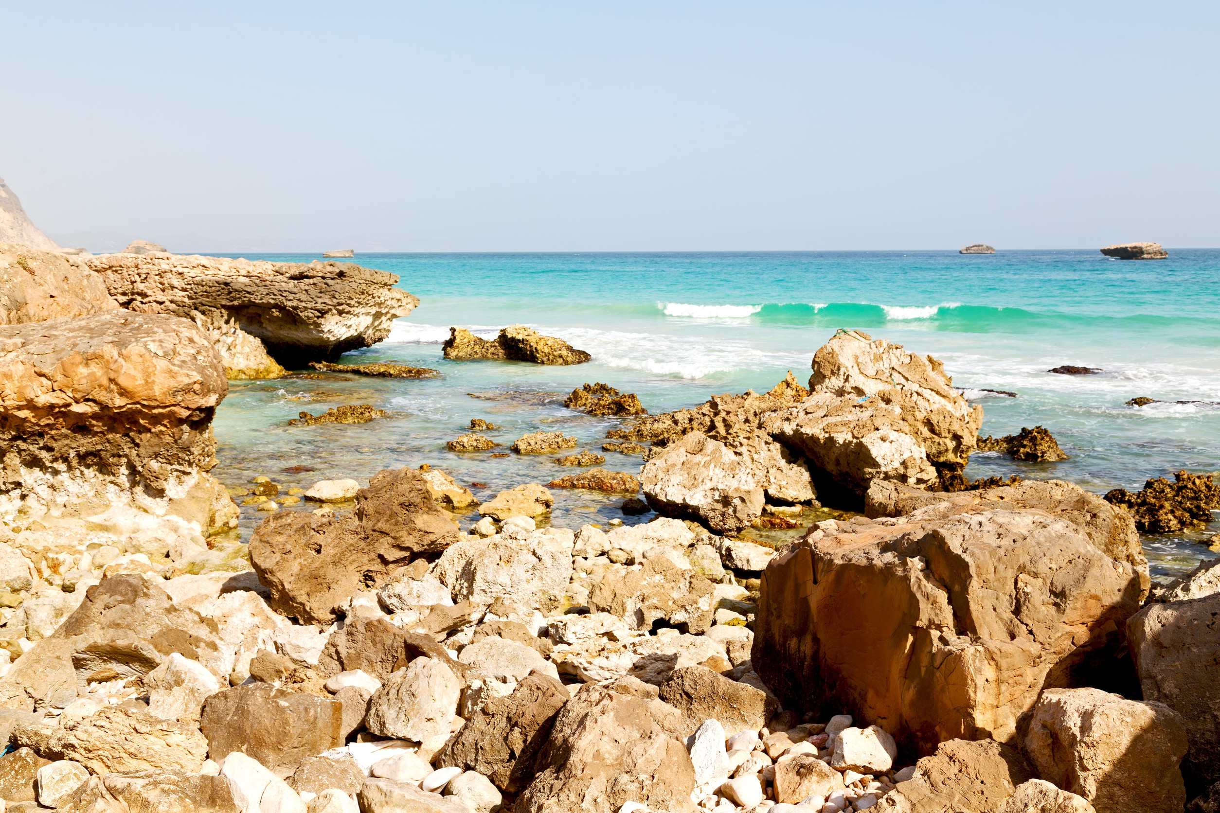 Quiet beach along the Batinah Coast, Oman