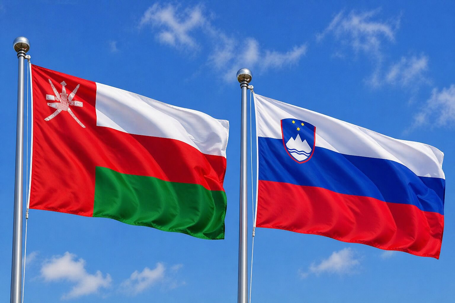 Slovenia And Oman Flag