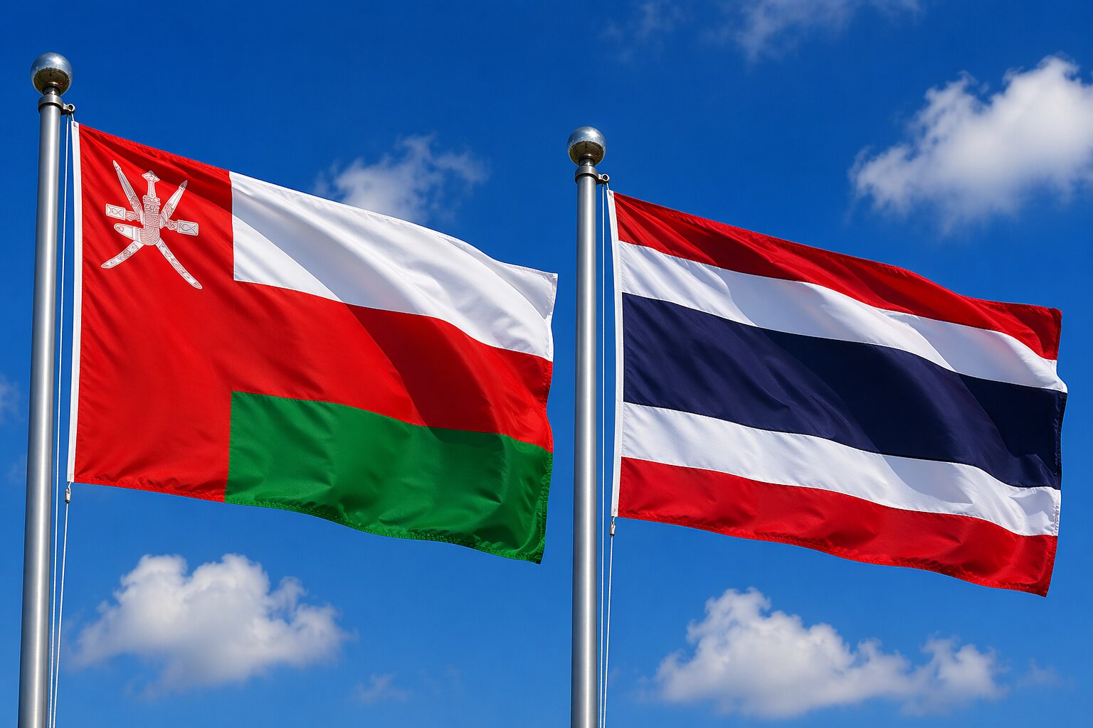 Thailand And Oman Flag