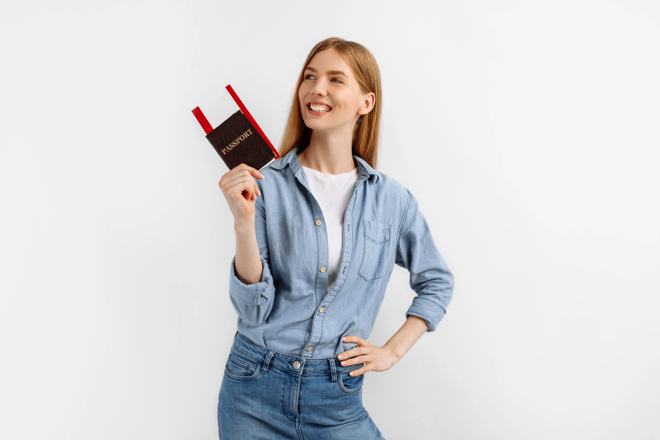 Woman Showing Passport And Tickets